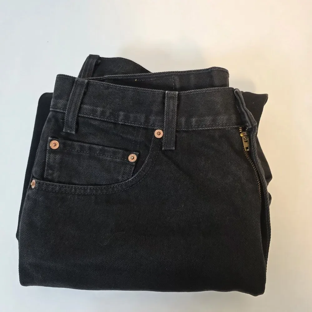 Levi's 550 Mens Relaxed Fit Black Denim Jeans Size 36x30 Mid Rise